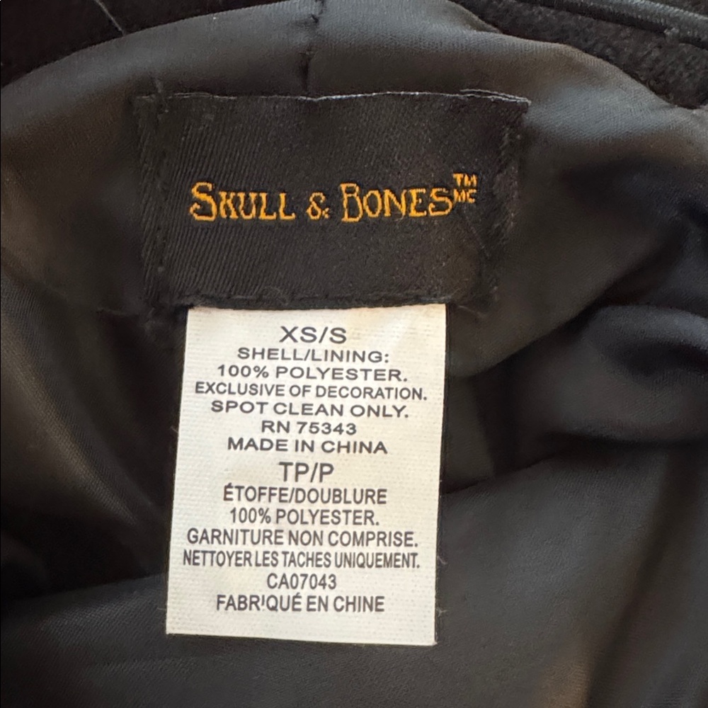Skull & Bones Halloween Witch Costume for Dog - Black and Orange *New - Picture 5 of 5